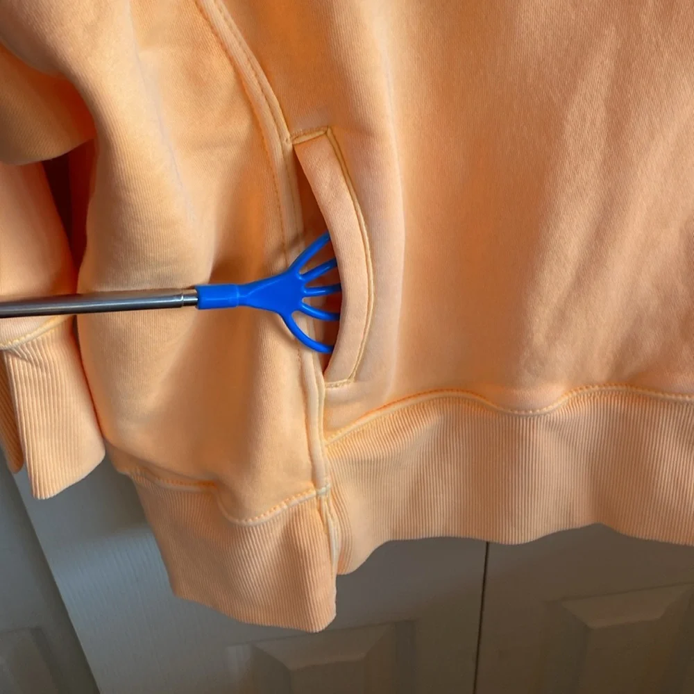 Free People NWT × HOKA Relaxed Embroidered Appliqué Kangaroo Pocket Hoodie XS - Picture 5 of 15